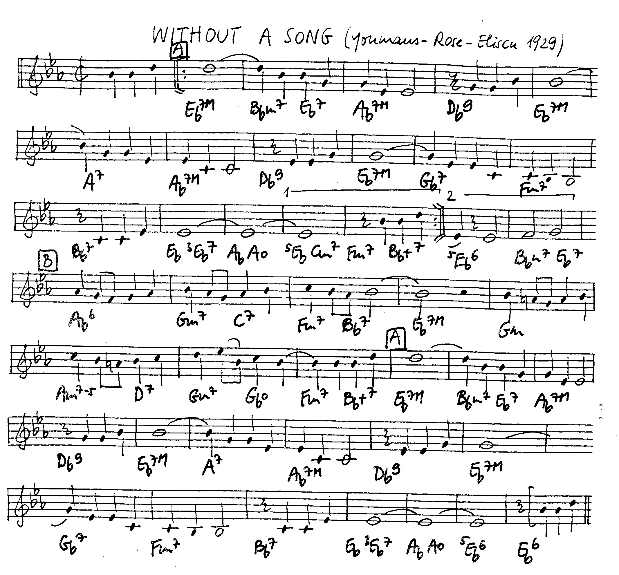 without a song partition gratuite - Offerte par The Jungle Jazz Band